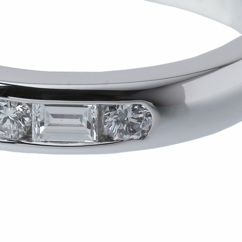 Tiffany Co Channel Settings Diamond Ring PT950 Size(US) 5 Women Jewelry #00413 - Picture 9 of 9