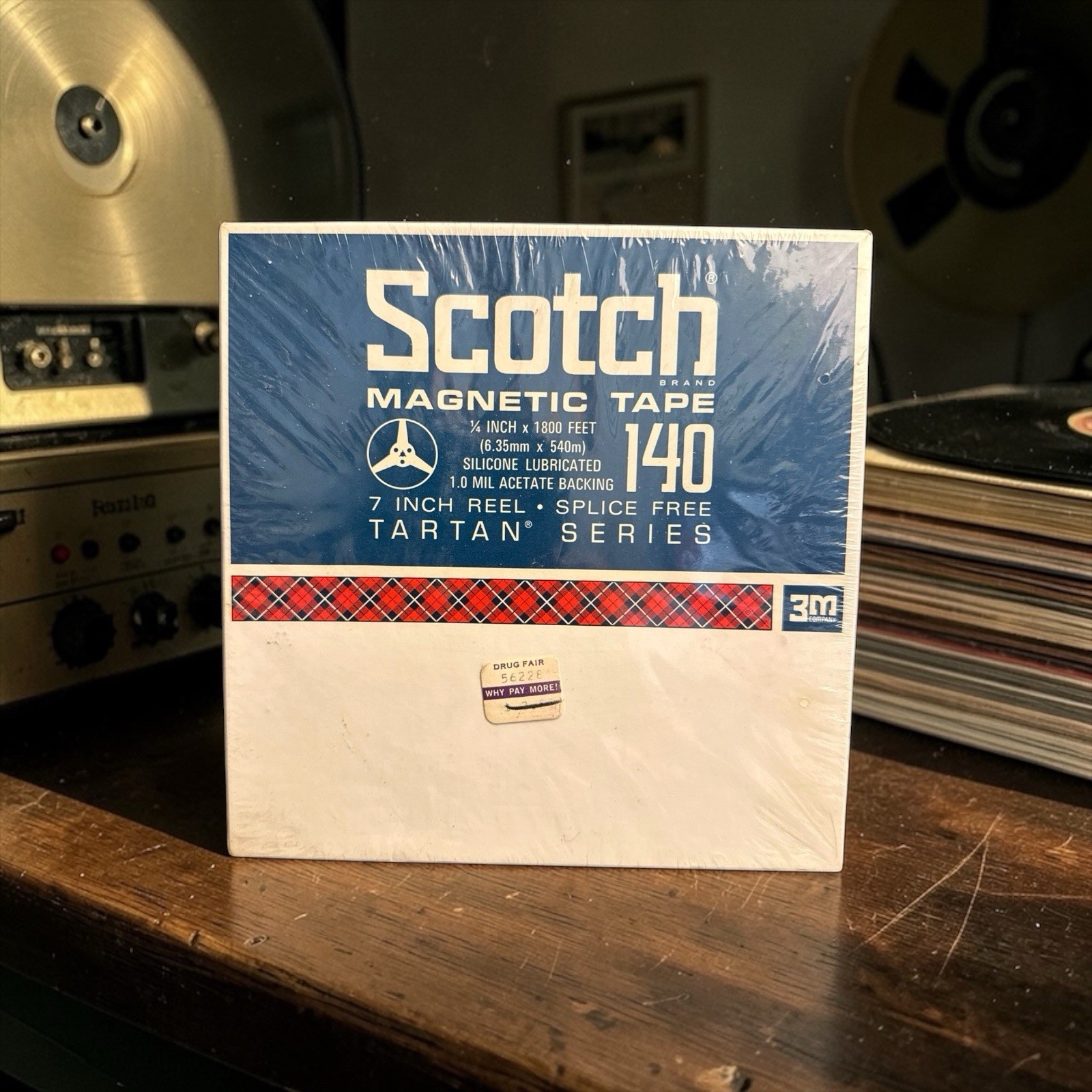 Vtg Scotch Magnetic Tape 7” Reel Sealed 3M 1/4” X 1200 Ft