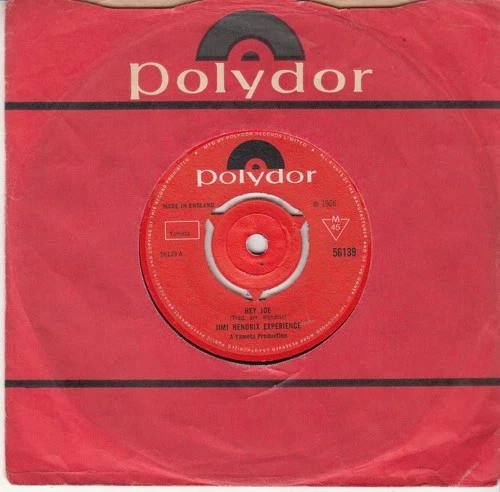 JIMI HENDRIX *HEY JOE/ STONE FREE*  1966 UK POLYDOR  PSYCH ROCK  N MINT