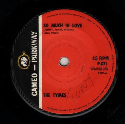 Tymes - So Much In Love / Roscoe James McClain - Used Vinyl Record 7 - G8100z