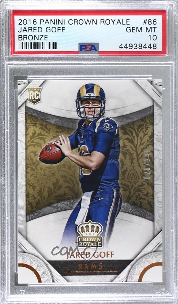 2016 Preferred Retail Crown Royale Bronze Jared Goff PSA 10 GEM MT Rookie RC 1j6