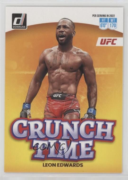 2023 Donruss UFC Crunch Time Leon Edwards #12 1by6