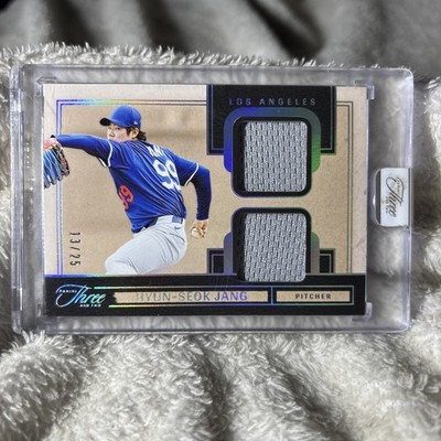 2025 Panini Three And Two Dual Jerseys Hyun-Seok Jang Dodgers Star RC /25