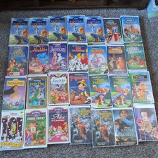 Walt Disney VHS Movies Gold Masterpiece Animated Classics Lot 28 Tapes Vintage