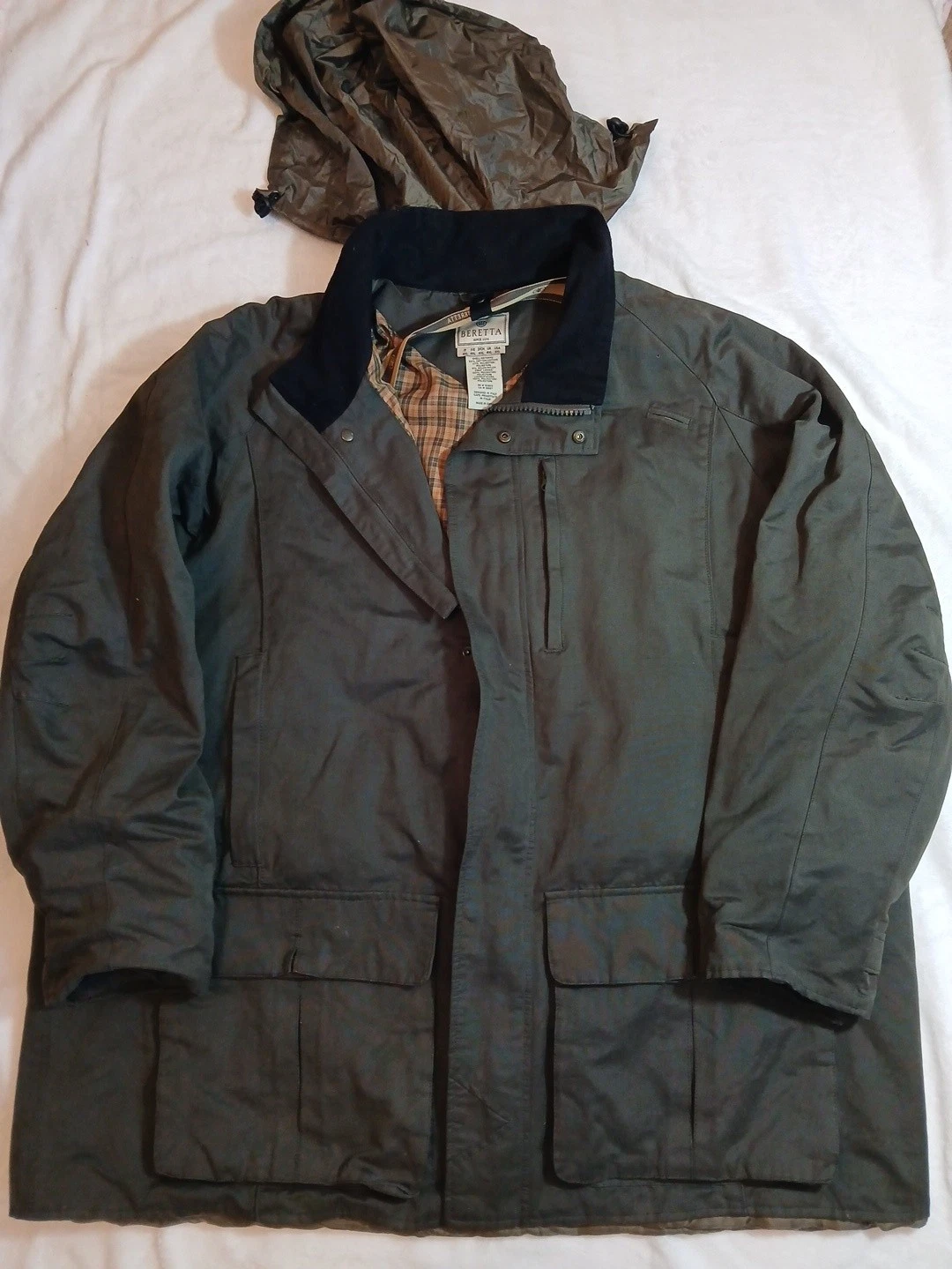 Beretta Field Coat Mens 3XL Green Hunting Shooting Jacket Italian Design EUC image 1