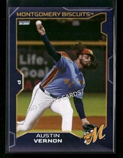 2025 Montgomery Biscuits Austin Vernon RC Rookie Rays Minor League