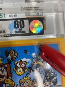 VGA 80 QUALIFIED NOT SEALED Japanese Super Mario Bros. Nintendo Famicom, 1985