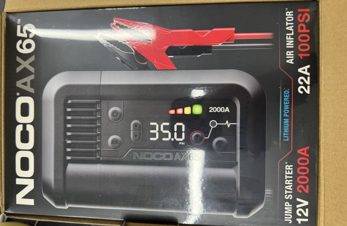 NOCO Boost Air AX65 2000A UltraSafe Jump Starter with 22A Air