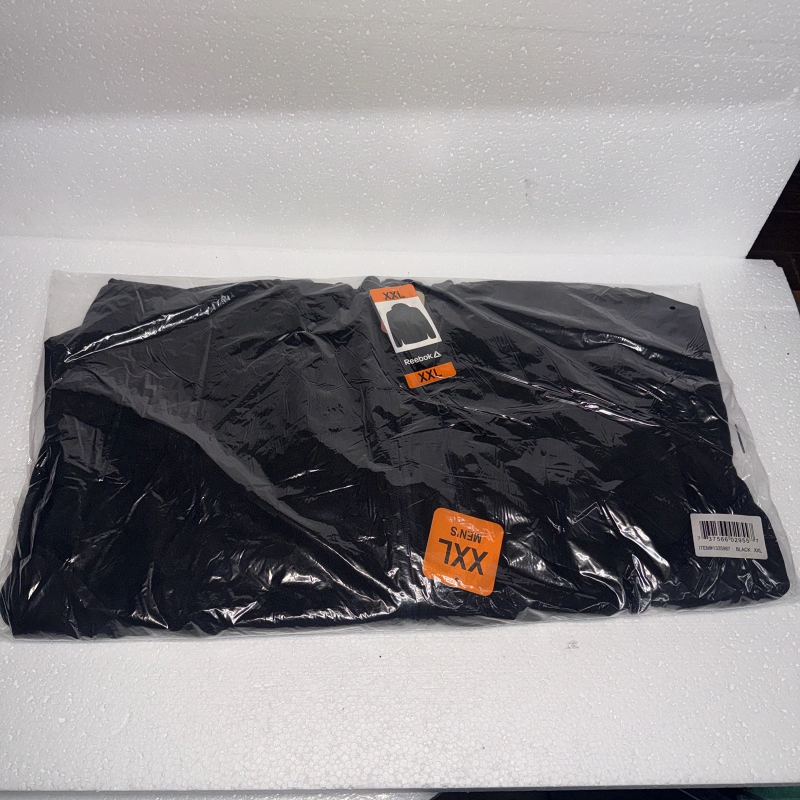 Reebok Men's Full Zip Hooded Jacket Size XXL Black