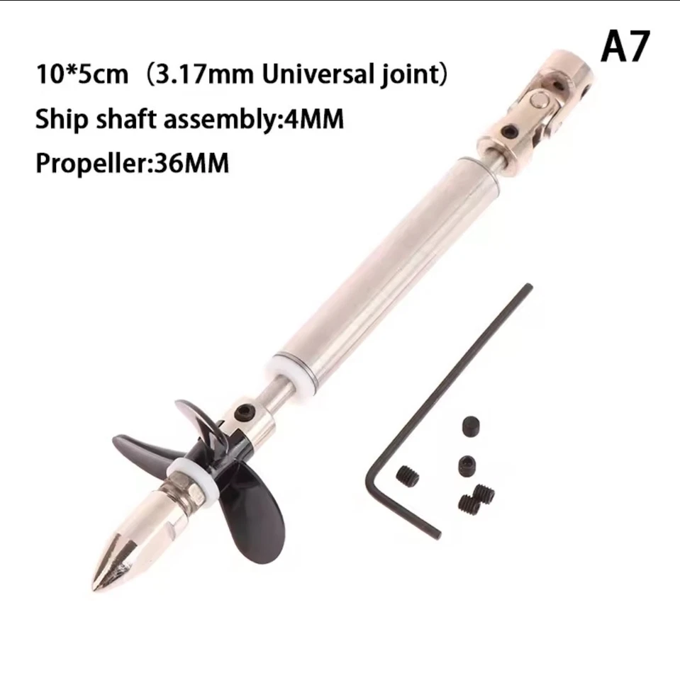 RC Speedboat Rudder Kit/Three-Blade Propeller/Upgraded Accessories (SEE DETAILS) - Image 2 of 4