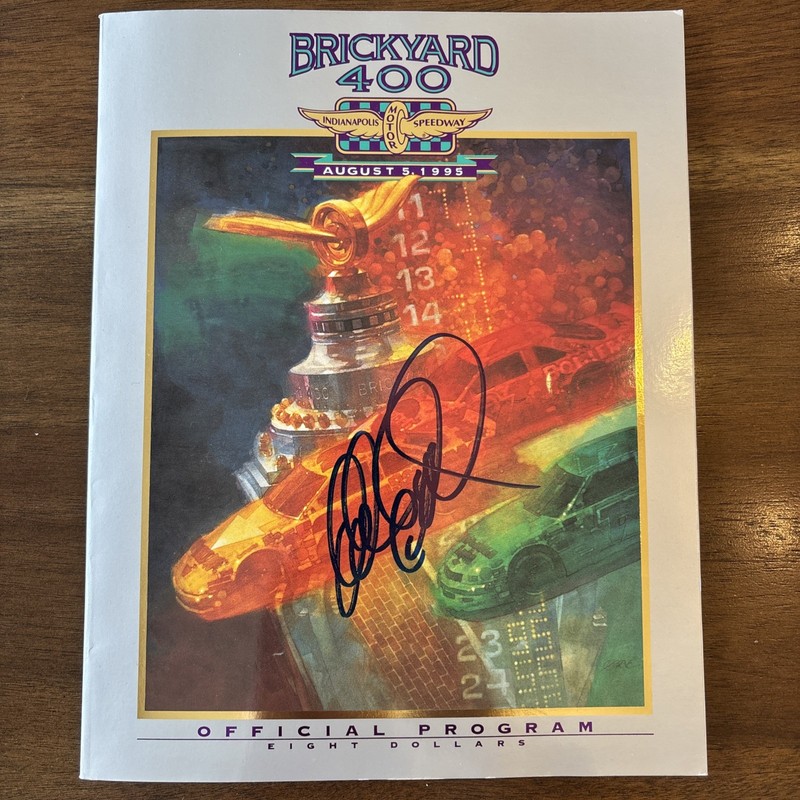 Brickyard 400 Official Program 1995 Signed By Dale Earnhardt Sr