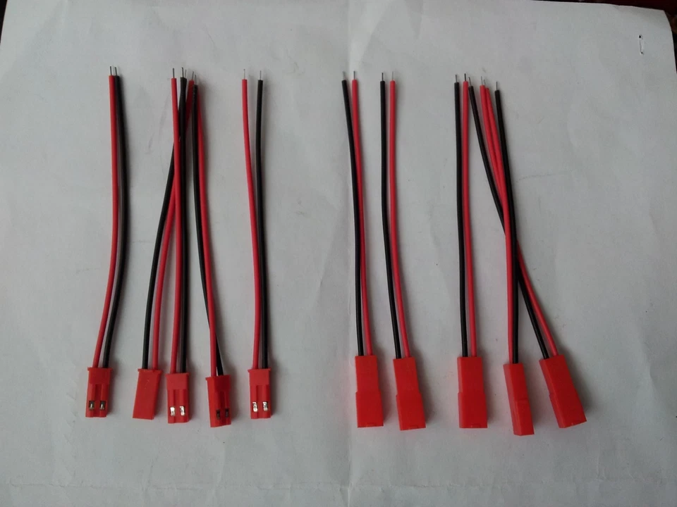 BEC Jst 2 Pol Stecker+Buchse 5 Paar(10 St.)f.zB.Robbe,Graupner - Bild 1 von 1