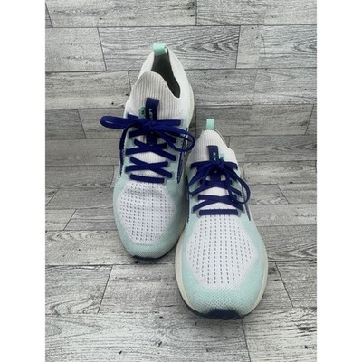 Brooks Levitate 5 Running Shoes White Light Blue Teal Women Size 9B