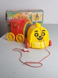 Vintage 1960's SLINKY TRAIN w/ Original Box- James Industries, Inc.