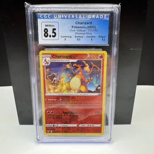 Charizard 025/185 Reverse Holo CGC 8.5 Pokémon 2020 Vivid Voltage