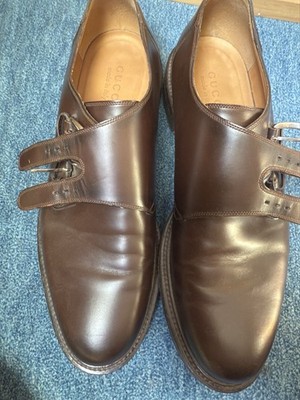 Gucci Double Monk Strap Loafers   Men s US 10   Italian Leather