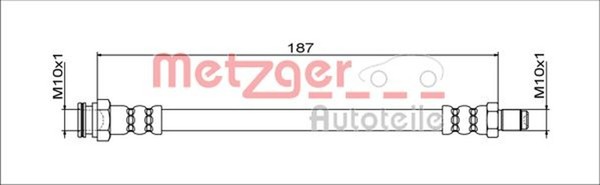 Bremsschlauch Metzger Autoteile 4111805 FüR Fiat Tipo 356HXH1A 356SXB1A 356SXH1A-image