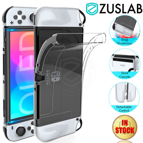 For Nintendo Switch OLED 2021 Lite Case ZUSLAB Clear Slim Soft Shockproof Cover - Picture 1 of 12