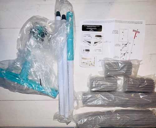 Handi-Mop with 2 Mop Heads and 3 Handi-Sponges - Teal NEW