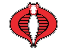 G.I. Joe Red Cobra Logo Sticker Waterproof Vinyl Decal Die-Cut Laptop Car