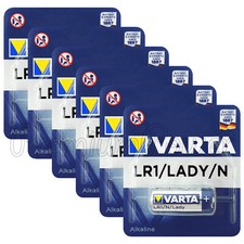 6 x Varta N size / LR1 batteries 1.5V Alkaline Lady MN9100 AM5 E90 4001 LR01