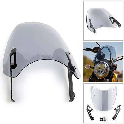 Windshield Windscreen Wind Defector protection For 15-2018 Ducati Scrambler Gray
