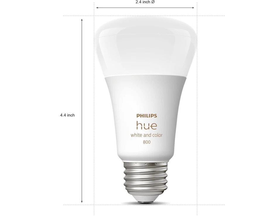 Philips Hue White and Color E26 9.5 60W LED Smart Bulb NEW 800 Lumens - 2 Pack - Image 2 of 4