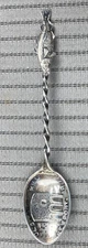 Sterling Silver Rare Souvenir Spoon Old Mill Newport R I  Fish Twisted Handle