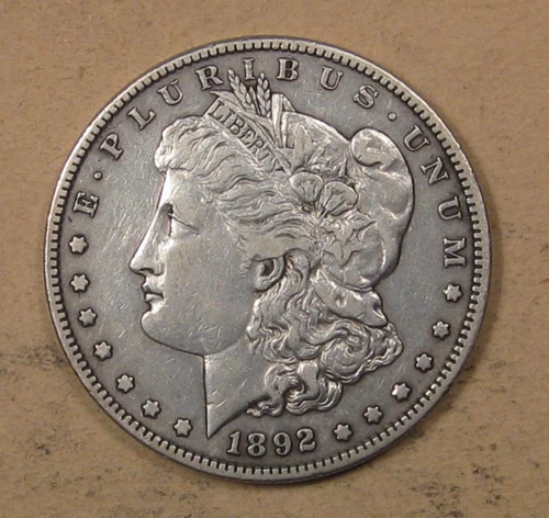 Key-date XF 1892-s Silver MORGAN Dollar. Light cleaning?