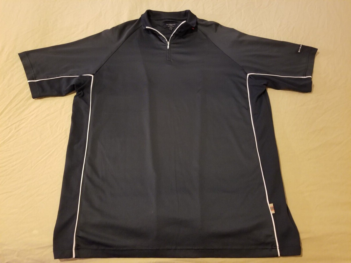 極美品 BURBERRY GOLF ハーフジップ 半袖 シャツ M ブラック Mens Burberry Half Zip Shirt XL Gray Athletic Golf | eBay