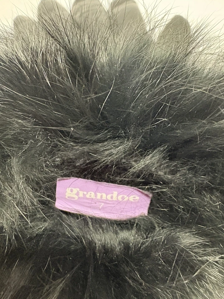 Grandoe Puños de Cuero y Piel Negro Talla 7 Foto 3 de 3