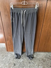 Monrow Grey Jogger Pants W/Star Studs Elastic Waist W/ Draw String Size:Small
