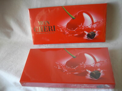 FEHLDRUCK PRALINEN SCHACHTEL MON CHERI-ES FEHLT DER AUFDRUCK-TOP ZUSTAND-SELTEN-