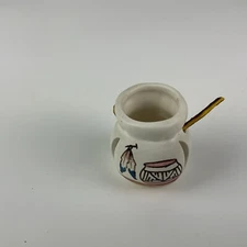 Vintage 1989 Mini-Ceramic Hand Painted Native American Style Candle Holder/Pot