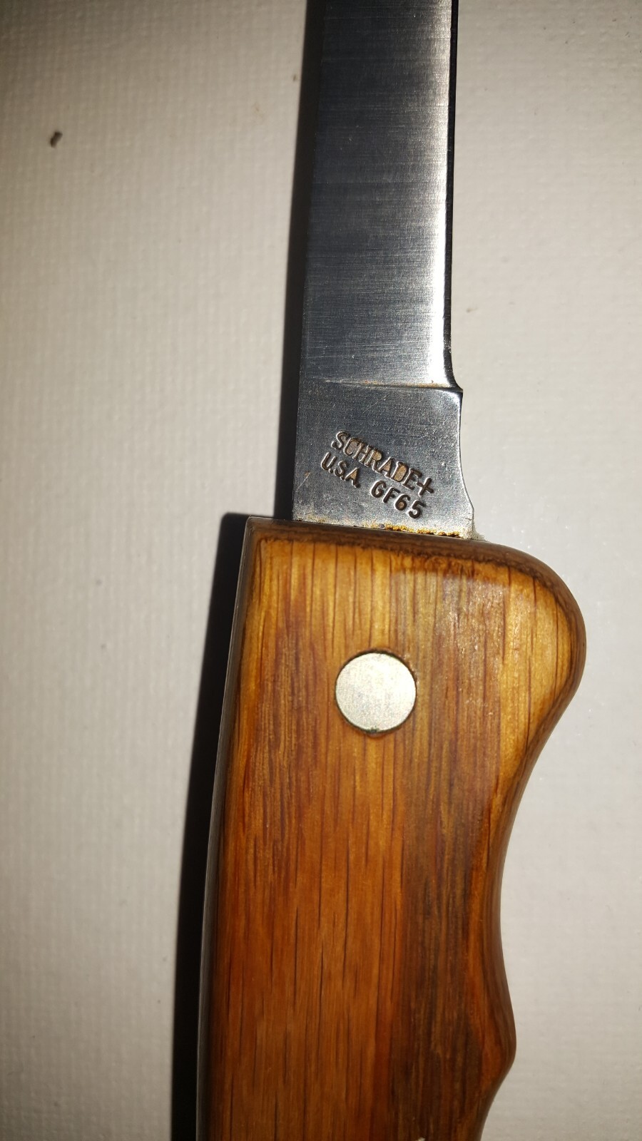 VTG Schrade + USA GF65 Fillet Knife With Leather Sheath Hunting Fishing eBay