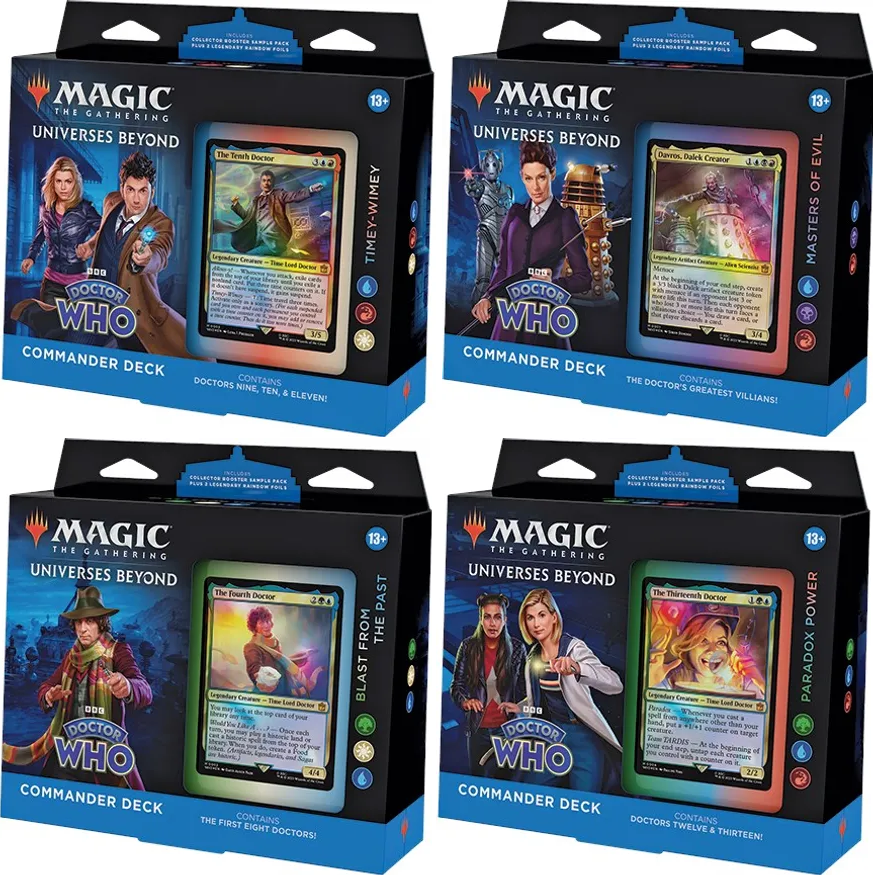 Set of 4 - 1 of Each - Doctor Who Commander Decks MTG | eBay