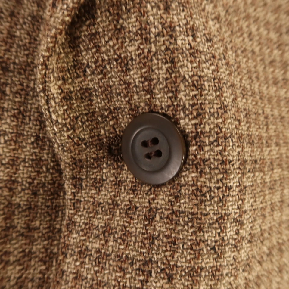 Chaqueta de Colección Hopsack M Marrón Pata de Gallo Cuadros Seda Lana Blazer Abrigo Deportivo 42R Foto 4 de 4