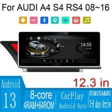 12.3" Android Navigation Car Gps Stereo Radio Wifi 4 64g For Audi A4 A5 Mmi