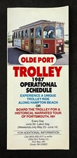 1987 Dover New Hampshire NH Olde Port Trolley Schedule Vintage Travel Brochure