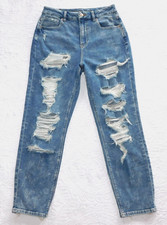 AMERICAN EAGLE aeo   4 SHORT   CURVY MOM JEAN Distressed Jeans 4S NWOT New DC15