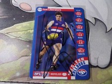 2013 Select Tom Liberatore HAND Signed AFL Trading Card #119 Western Bulldogs