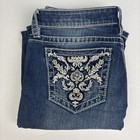 Miss Me Women’s Size 29 Jeans JP5510B Denim Boot Cut Embellished Embroidered