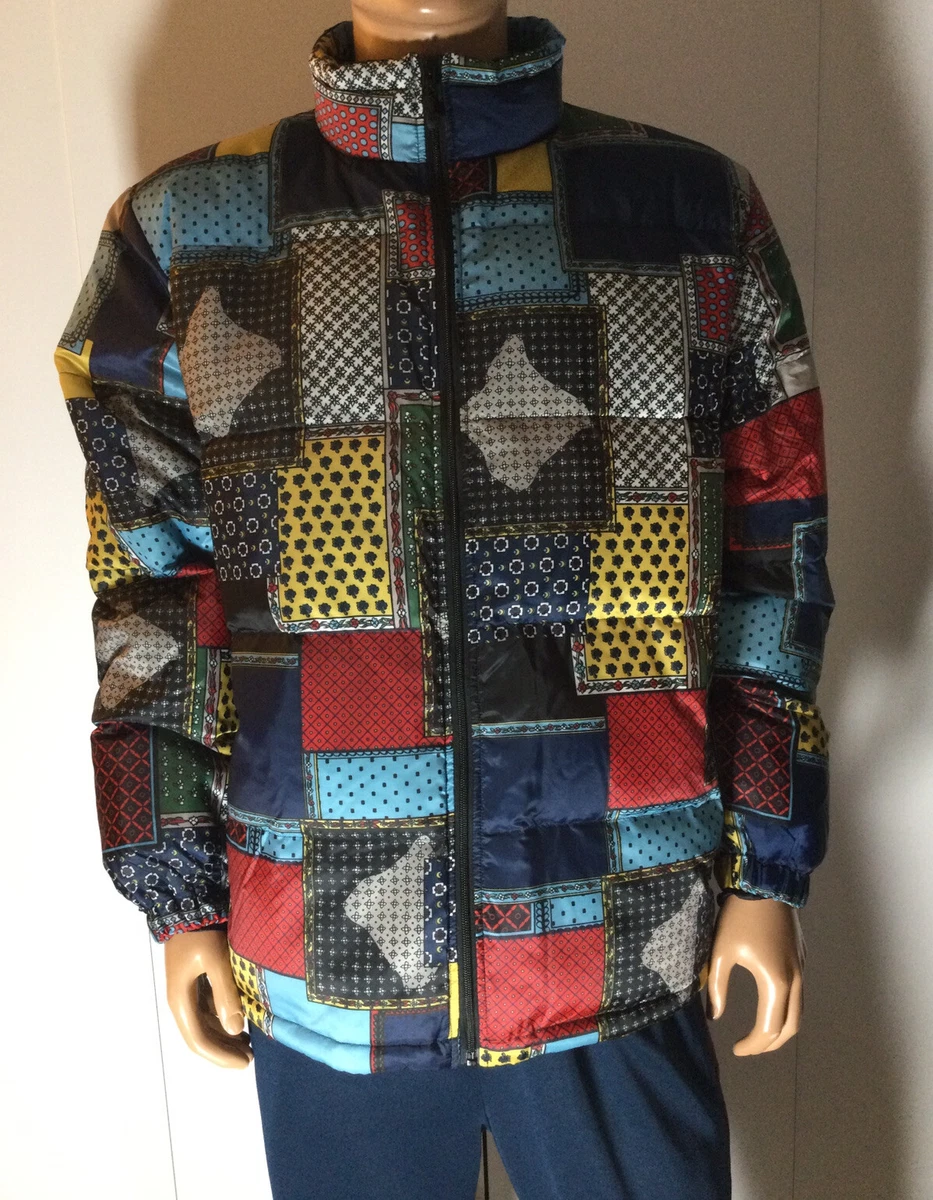 Stussy Puffer Patchwork Multicolor Jacket Size XL NEW