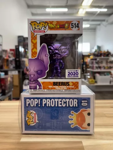 Funko Pop! Dragon Ball Super #514 Beerus Funimation exclusivo 2020 metálico