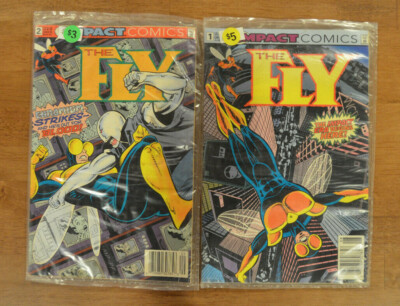 The Fly #1 and #2 Aug 1991 Impact Comics DC * Comic 2 book lot 