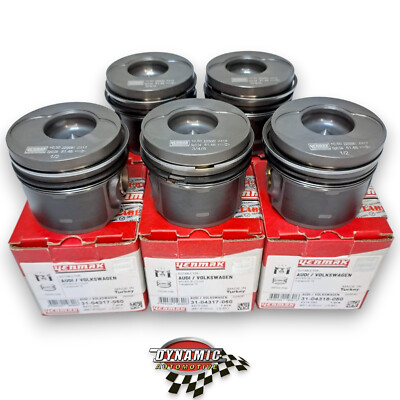 5X 81.51MM PISTON & RING FOR VW AUDI TRANSPORTER TOUAREG 2.5 TDI AXD AXE BAC BJL