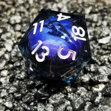 Sage's Eye of the Serpent Jiggling Purple Eye Resin 33mm D20| DnD Dice TTRPG RPG