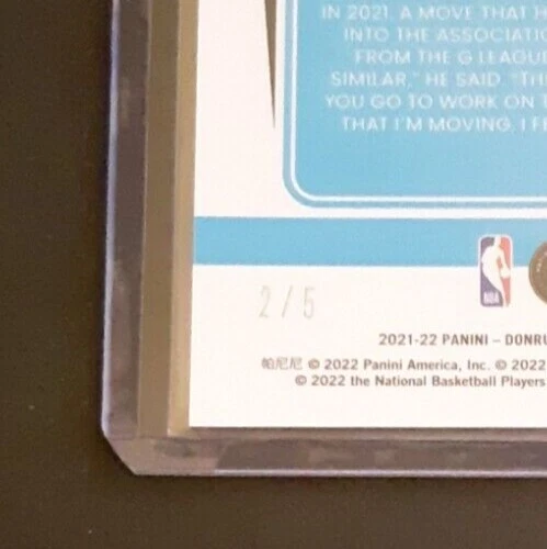 2021-22 DONRUSS OPTIC ISAIAH TODD GREEN PRIZM ROOKIE /5 - Image 2 of 2