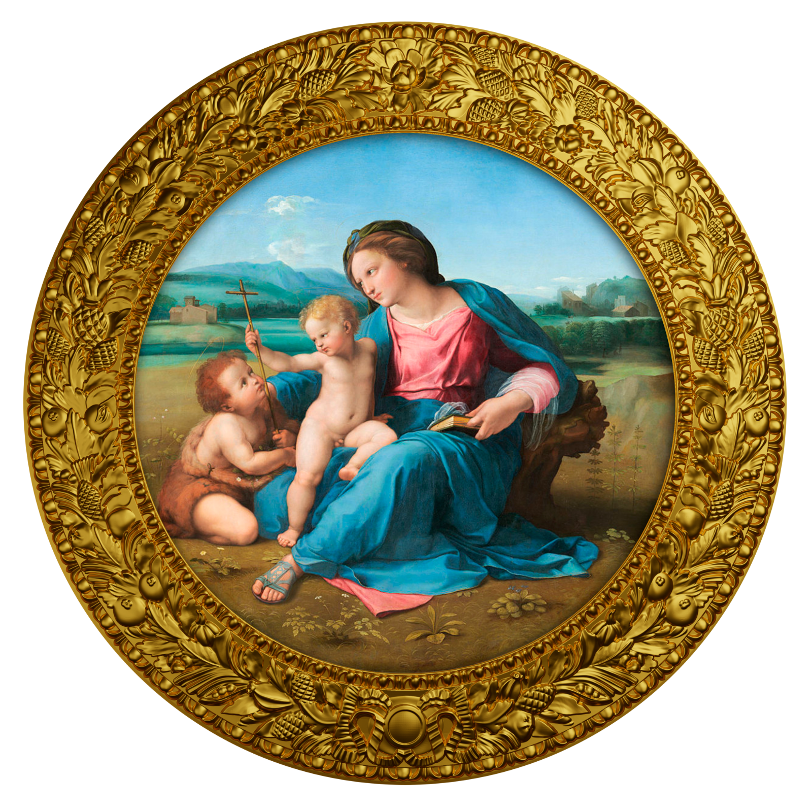 ALBA MADONNA Rafael Santi Silver Coin 500 Francs CFA Cameroon 2022-image