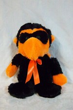 Orange Black Dracula Halloween 14" Plush Soft Toy Stuffed Animal